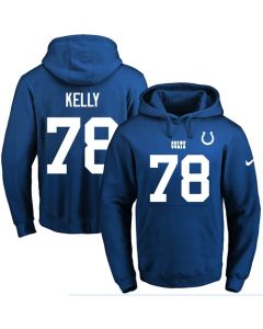 Colts #78 Ryan Kelly Royal Blue Name & Number Pullover NFL Hoodie
