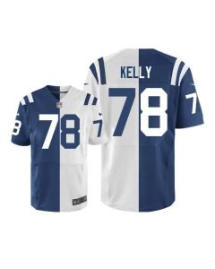 Colts #78 Ryan Kelly Royal Blue/White Men's Stitched NFL Elite Split Jersey