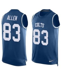 Colts #83 Dwayne Allen Royal Blue Team Color Men's Stitched NFL Limited Tank Top Jersey