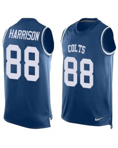 Colts #88 Marvin Harrison Royal Blue Team Color Men's Stitched NFL Limited Tank Top Jersey