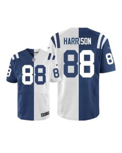 Colts #88 Marvin Harrison Royal Blue/White Men's Stitched NFL Elite Split Jersey