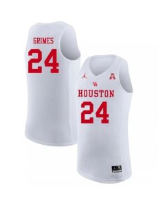 Cougars #24 Quentin Grimes White Stitched NCAA Jersey