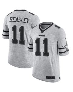 Cowboys #11 Cole Beasley Gray Men's Stitched NFL Limited Gridiron Gray II Jersey