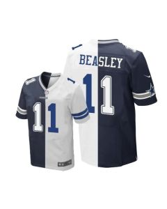 Cowboys #11 Cole Beasley Navy Blue/White Men's Stitched NFL Elite Split Jersey