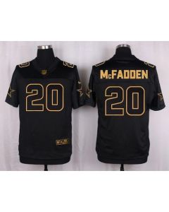 Cowboys #20 Darren McFadden Black Men's Stitched NFL Elite Pro Line Gold Collection Jersey