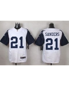 Cowboys #21 Deion Sanders White Men's Stitched NFL Elite Rush Jersey