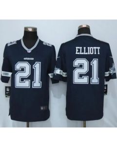 Cowboys #21 Ezekiel Elliott Navy Blue Team Color Men's Stitched NFL Limited Jersey