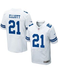 Cowboys #21 Ezekiel Elliott White Men's Stitched NFL Elite Jersey