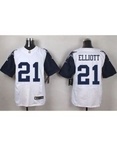 Cowboys #21 Ezekiel Elliott White Men's Stitched NFL Elite Rush Jersey