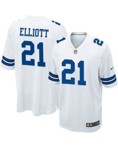 Cowboys #21 Ezekiel Elliott White Youth Stitched NFL Elite Jersey