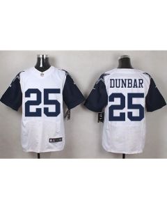 Cowboys #25 Lance Dunbar White Men's Stitched NFL Elite Rush Jersey
