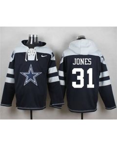Cowboys #31 Byron Jones Navy Blue Player Pullover NFL Hoodie