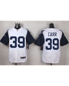 Cowboys #39 Brandon Carr White Men's Stitched NFL Elite Rush Jersey