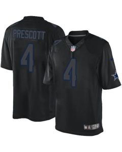 Cowboys #4 Dak Prescott Black Men's Stitched NFL Impact Limited Jersey