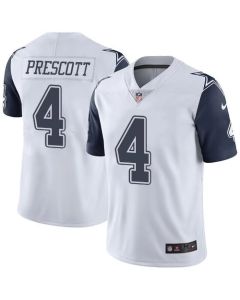 Cowboys #4 Dak Prescott White Youth Stitched NFL Limited Rush Jersey