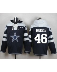 Cowboys #46 Alfred Morris Navy Blue Player Pullover NFL Hoodie