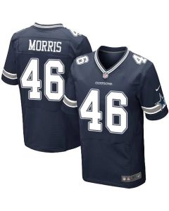 Cowboys #46 Alfred Morris Navy Blue Team Color Men's Stitched NFL Elite Jersey