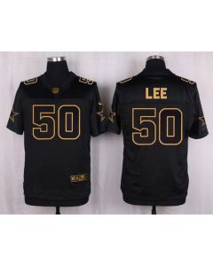 Cowboys #50 Sean Lee Black Men's Stitched NFL Elite Pro Line Gold Collection Jersey