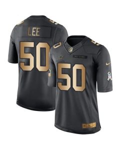 Cowboys #50 Sean Lee Black Men's Stitched NFL Limited Gold Salute To Service Jersey