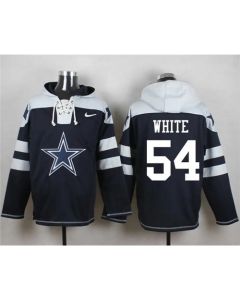 Cowboys #54 Randy White Navy Blue Player Pullover NFL Hoodie