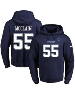 Cowboys #55 Rolando McClain Navy Blue Name & Number Pullover NFL Hoodie