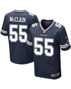 Cowboys #55 Rolando McClain Navy Blue Team Color Men's Stitched NFL Elite Jersey