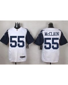 Cowboys #55 Rolando McClain White Men's Stitched NFL Elite Rush Jersey