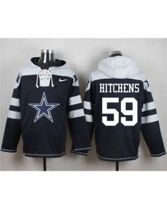 Cowboys #59 Anthony Hitchens Navy Blue Player Pullover NFL Hoodie