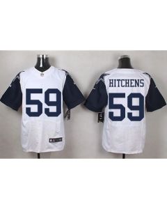 Cowboys #59 Anthony Hitchens White Men's Stitched NFL Elite Rush Jersey