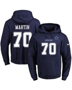 Cowboys #70 Zack Martin Navy Blue Name & Number Pullover NFL Hoodie
