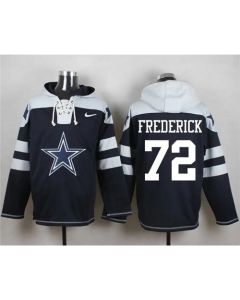 Cowboys #72 Travis Frederick Navy Blue Player Pullover NFL Hoodie