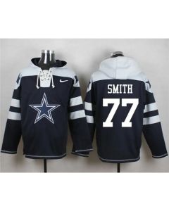 Cowboys #77 Tyron Smith Navy Blue Player Pullover NFL Hoodie