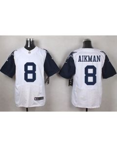 Cowboys #8 Troy Aikman White Men's Stitched NFL Elite Rush Jersey