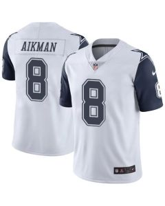 Cowboys #8 Troy Aikman White Youth Stitched NFL Limited Rush Jersey