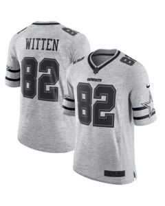 Cowboys #82 Jason Witten Gray Men's Stitched NFL Limited Gridiron Gray II Jersey