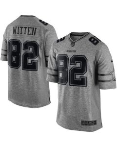 Cowboys #82 Jason Witten Gray Men's Stitched NFL Limited Gridiron Gray Jersey