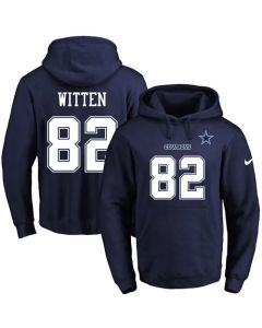 Cowboys #82 Jason Witten Navy Blue Name & Number Pullover NFL Hoodie