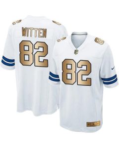 Cowboys #82 Jason Witten White Youth Stitched NFL Elite Gold Jersey