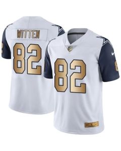 Cowboys #82 Jason Witten White Youth Stitched NFL Limited Gold Rush Jersey
