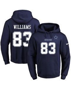 Cowboys #83 Terrance Williams Navy Blue Name & Number Pullover NFL Hoodie