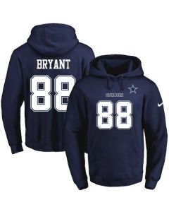 Cowboys #88 Dez Bryant Navy Blue Name & Number Pullover NFL Hoodie