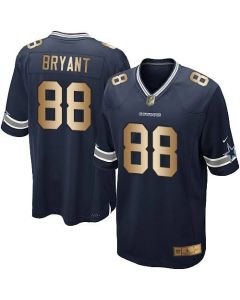 Cowboys #88 Dez Bryant Navy Blue Team Color Youth Stitched NFL Elite Gold Jersey