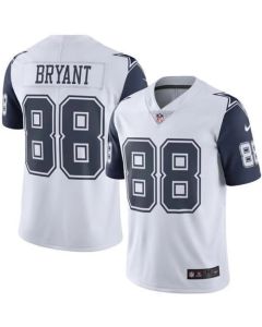 Cowboys #88 Dez Bryant White Men's Stitched NFL Limited Rush Jersey