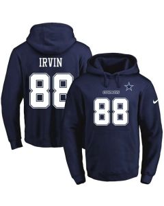 Cowboys #88 Michael Irvin Navy Blue Name & Number Pullover NFL Hoodie