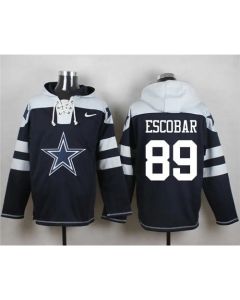 Cowboys #89 Gavin Escobar Navy Blue Player Pullover NFL Hoodie