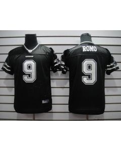 Cowboys #9 Tony Romo Black Shadow Stitched Youth NFL Jersey