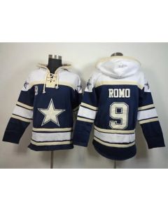 Cowboys #9 Tony Romo Blue Sawyer Hoodie Sweatshirt NFL Hoodie