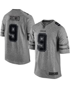 Cowboys #9 Tony Romo Gray Men's Stitched NFL Limited Gridiron Gray Jersey
