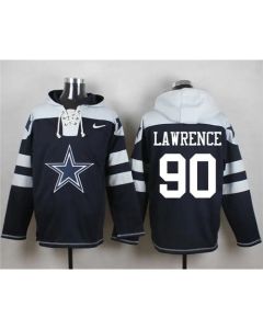 Cowboys #90 Demarcus Lawrence Navy Blue Player Pullover NFL Hoodie