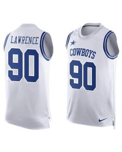 Cowboys #90 Demarcus Lawrence White Men's Stitched NFL Limited Tank Top Jersey